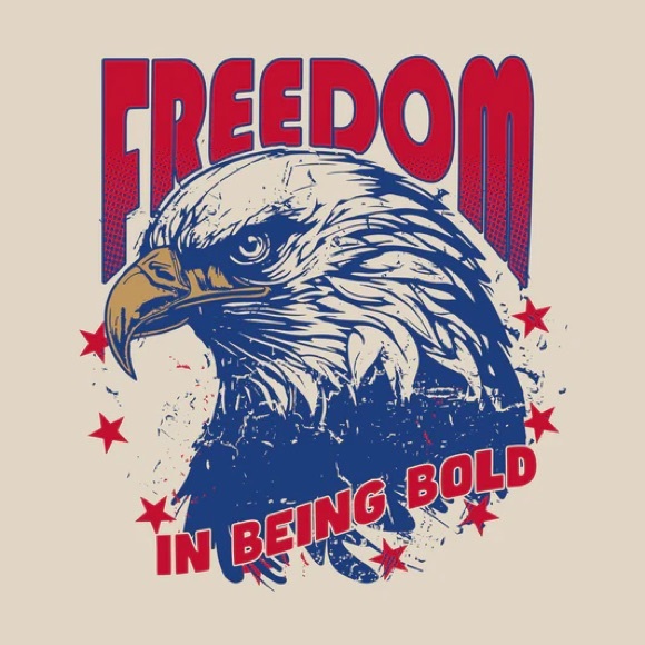 Grunt Style “Freedom in Being Bold” Men’s T-Shirt in Sand Color, Sz L - Picture 3 of 9